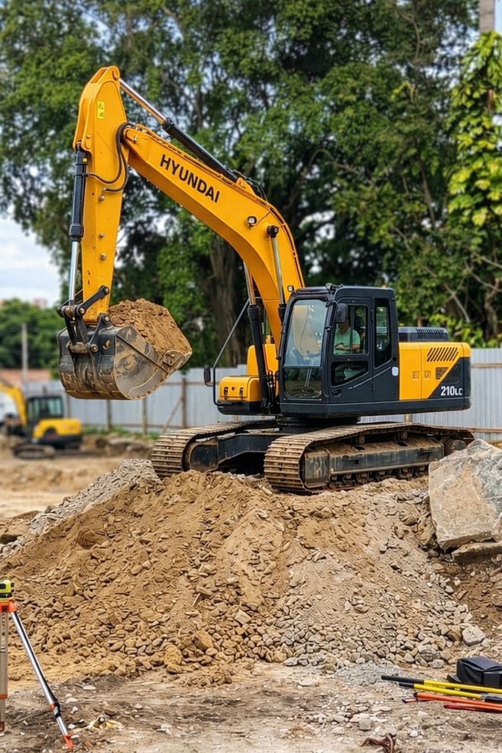 Frente de obra e preparação de terreno